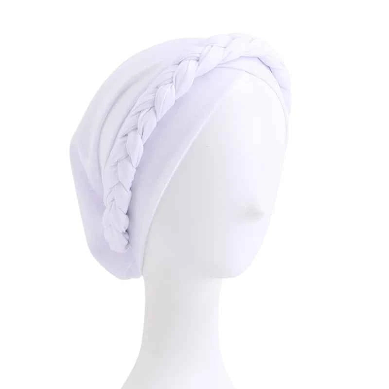 Bohemian Handmade Braid Turban – Slouchy Cross Bandana Hat for Women’s Muslim Hijab & Hair Loss
