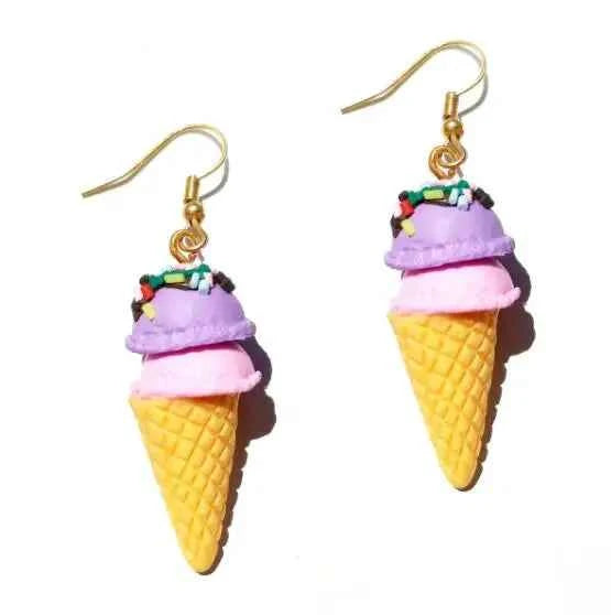 Earring For Women Resin Drop Custom Made Handmade Cute Girls Gift Eardrop Eardrop Popcorn Chocolate Fries Ice Cream