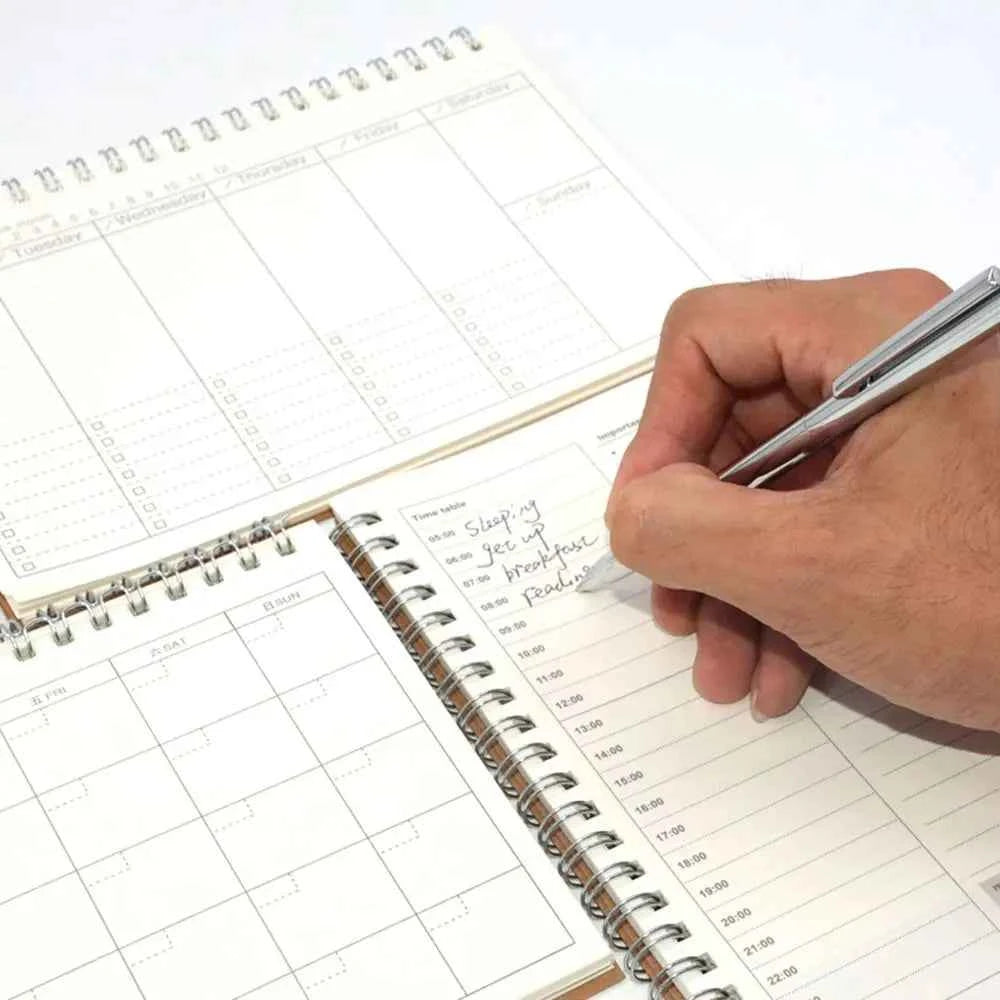 Daily Weekly Monthly Planning Schedule Retro Coil Coil Planner This To Do List Organizer Improve Productivity Manual