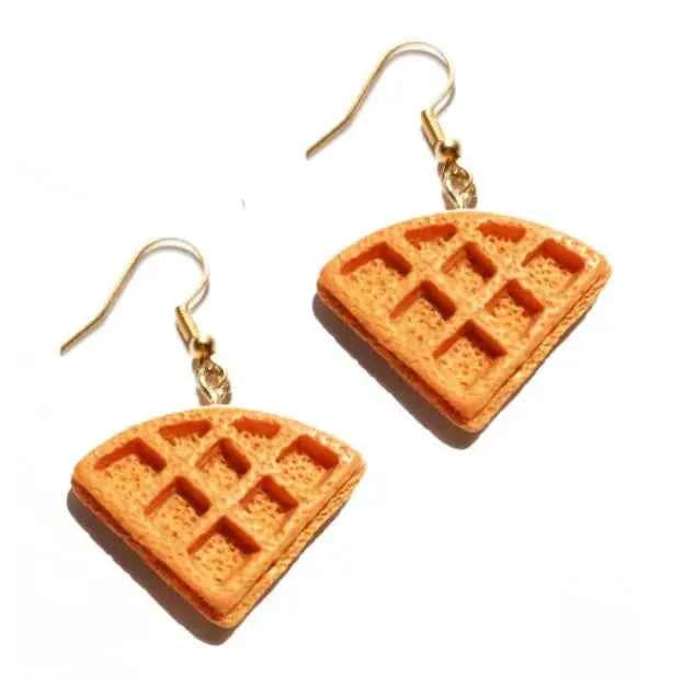 Earring For Women Resin Drop Custom Made Cute Girls Eardrop Funny Bread Baguette Pie Cookies Gift Handmade