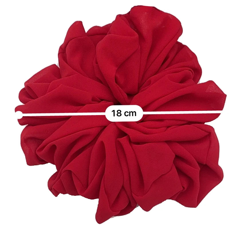 Large stretchy no-slip Hijab volumizers Chiffon hair volumizing scrunchies women hair ties muslim rubbler band hair accessories - NamafadStore