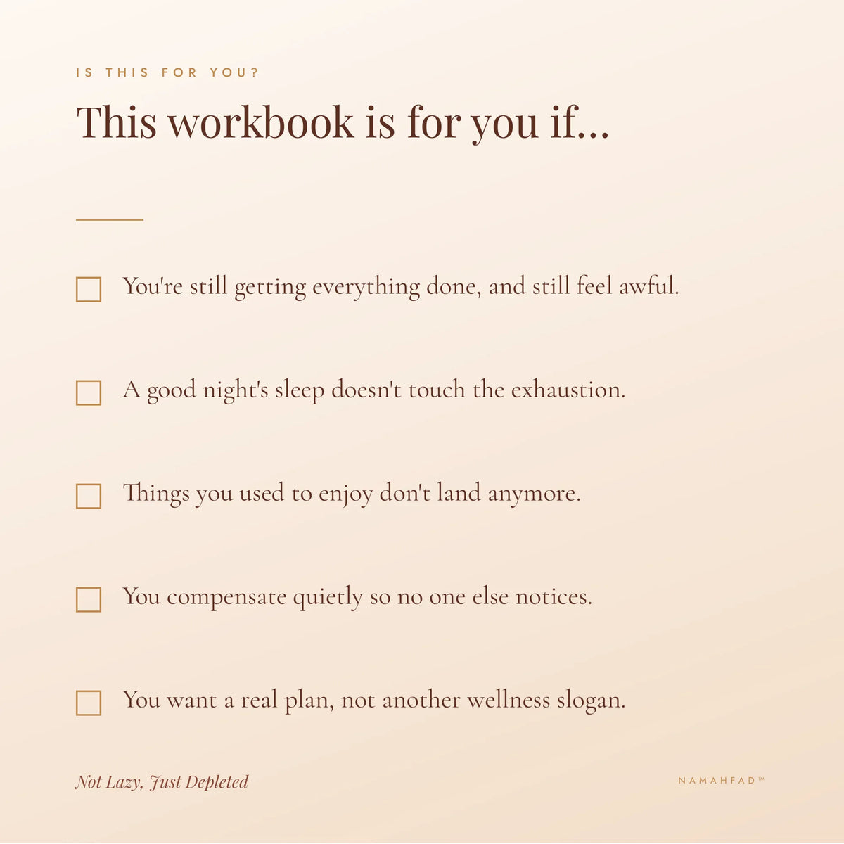 Not Lazy, Just Depleted: A Workbook for Spotting High-Functioning Burnout and Rebuilding Your Energy