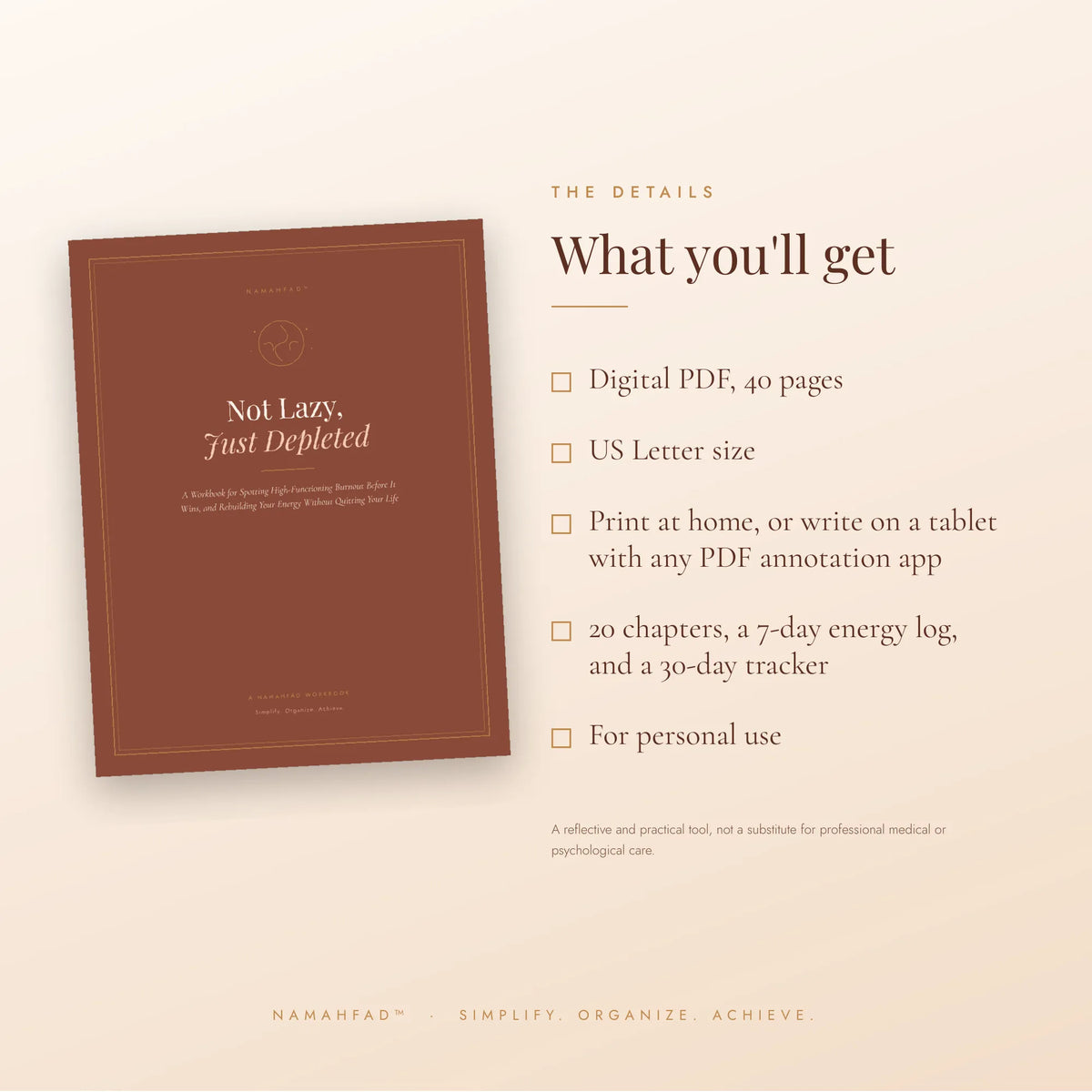 Not Lazy, Just Depleted: A Workbook for Spotting High-Functioning Burnout and Rebuilding Your Energy