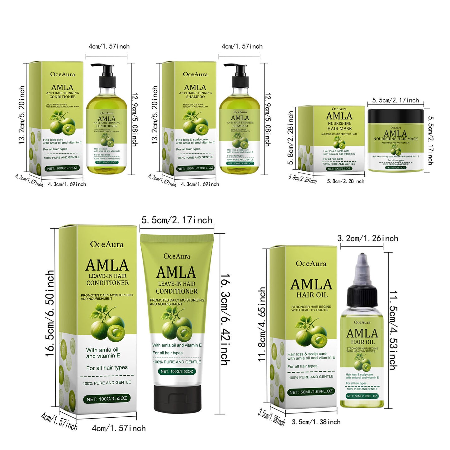 Original Amla Oil Hair Growth Moisturizing Smoothing Repair Damaged Dry Frizzy Ends Split Scalp Treatment Hair Mask Conditioner - NamafadStore