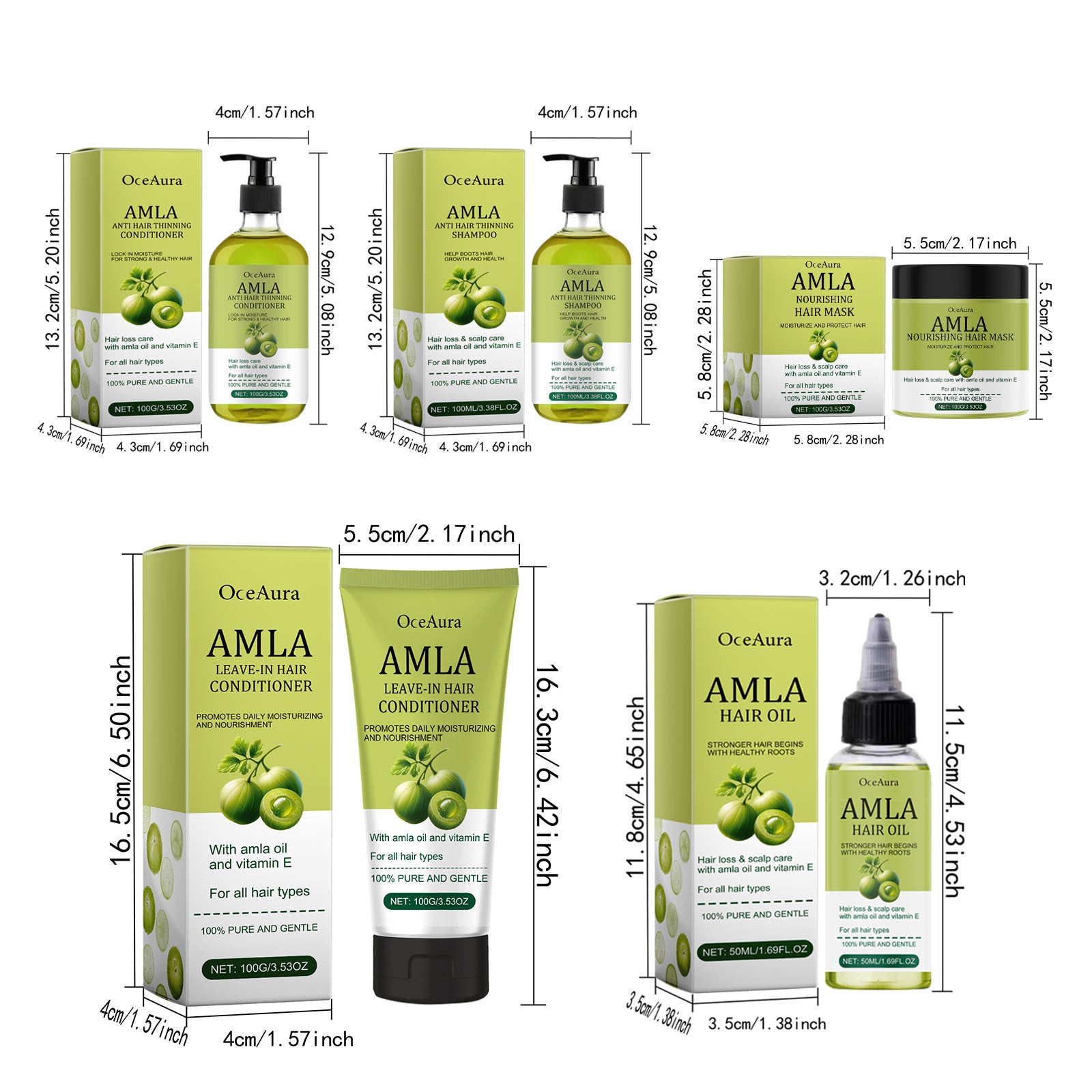 Original Amla Oil Hair Growth Moisturizing Smoothing Repair Damaged Dry Frizzy Ends Split Scalp Treatment Hair Mask Conditioner - NamafadStore