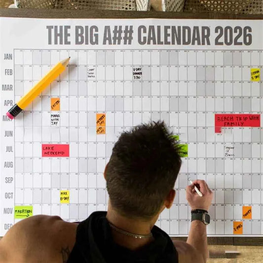 The Big A#Calendar 2026 Calendar Planner Sheet Schedule Sticker Planner Target 365 Days Planner Sheet To Do List Office Supplies