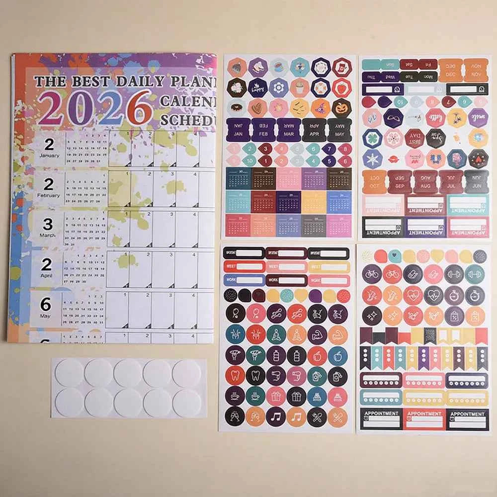 2026 Calendar Planner Sheet Large Wall Calendar Kawaii To Do List Planner Target List Schedule Organizer School Office Supplies
