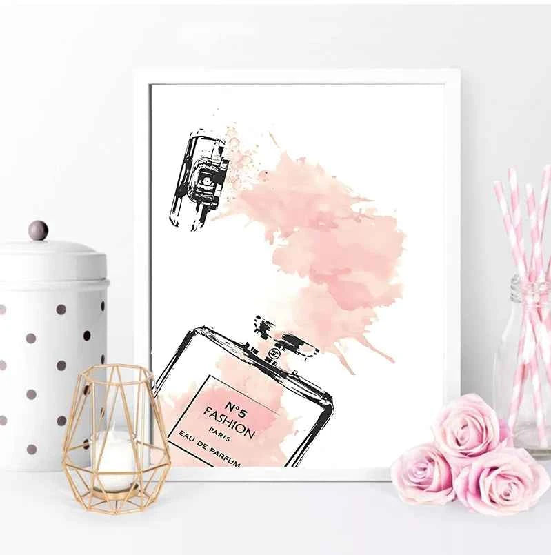 Nordic Wall Art Canvas Painting Lashes Black Lips Women Poster Print Simplicity Perfume Books Picture Modern Salon Beauty Decor