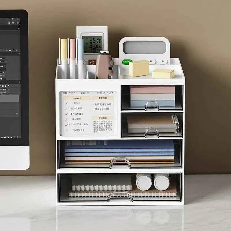 Stationary Organizer For Desk Stationery Holder Desk Makeup Organizer Storage Box Stationery Accessories Pen Organizer