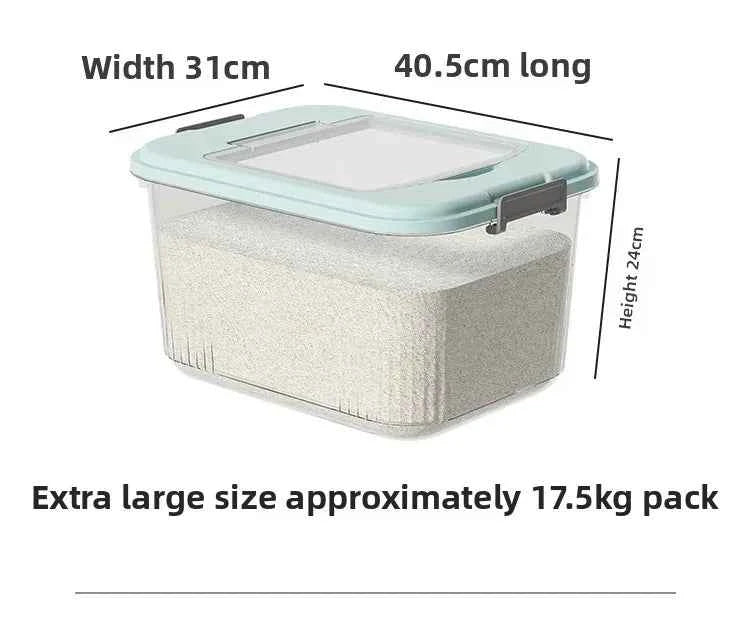 Kitchen Storage Box Rice Barrel Sealed Moisture Proof Bug Resistant Flour Tank Grain Storage Container Home Organization Bin