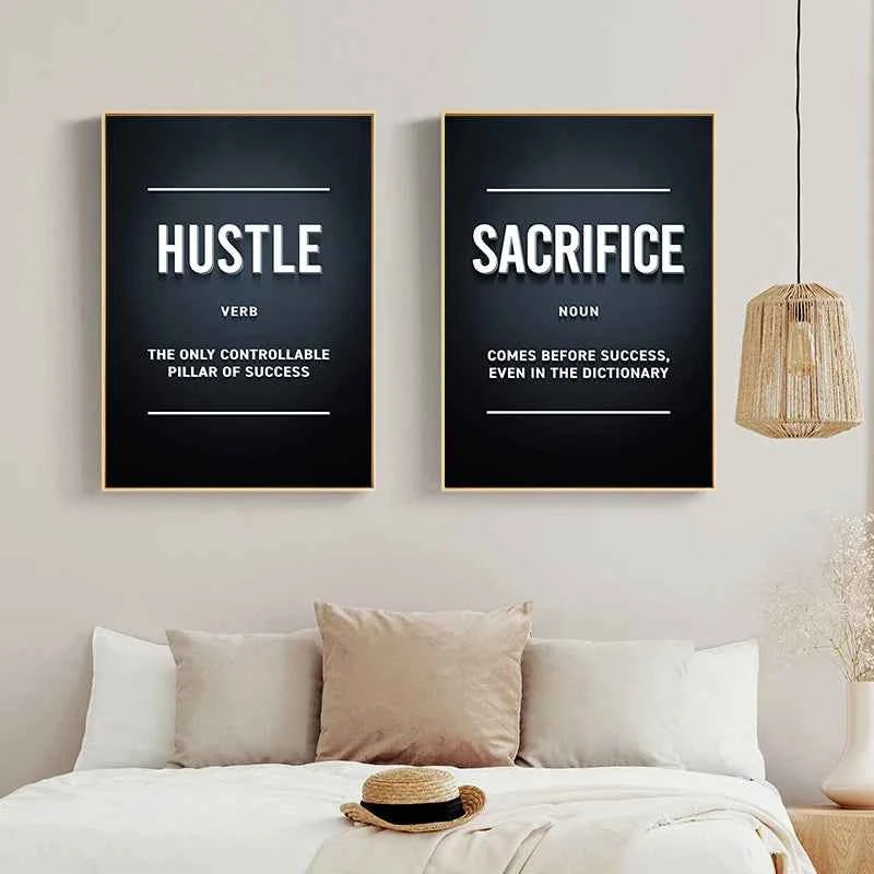 Modern Wall Art Poster Paintings Wall Decor Motivational Words Art Prints Black Quotes Minimalist Positive Words Home Decor