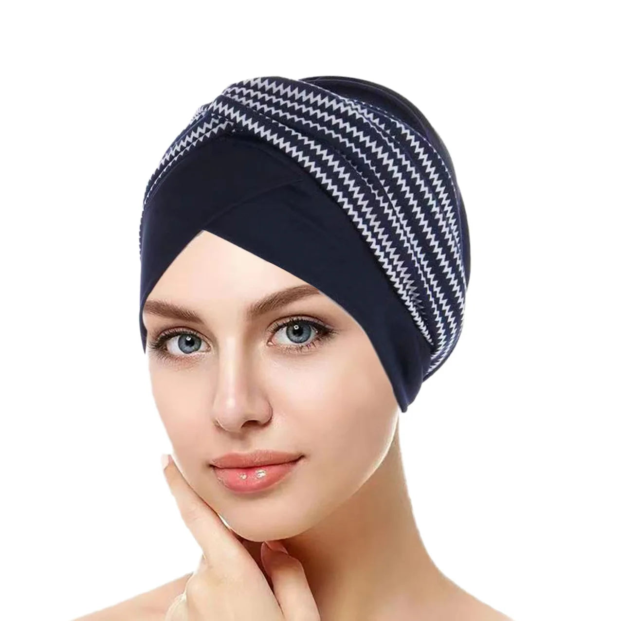 Trendy Print Women Muslim Hijab Caps Wrap Head Indian Turban Bonnet Fashion Headdress Islamic Clothing Accessories - NamafadStore