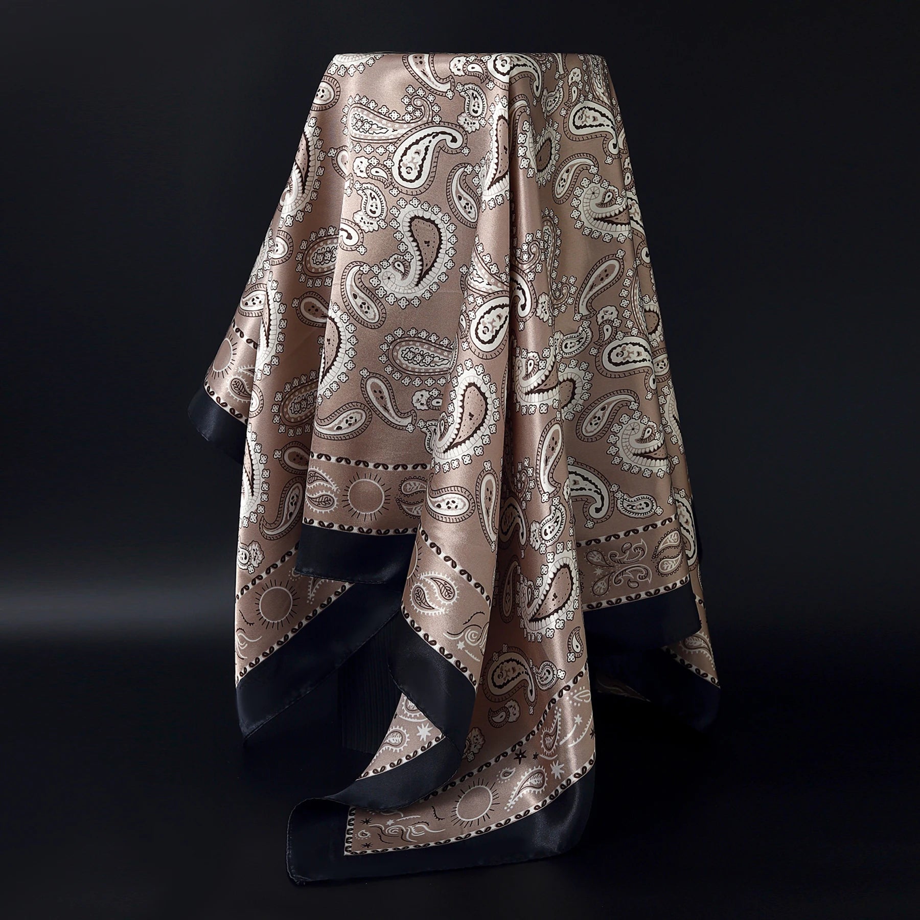 Luxury Brand Silk Scarf Fashion Foulard Satin Shawl Leopard 90*90cm Square Head Scarves Women Bandanna Pareo Headscarf - NamafadStore