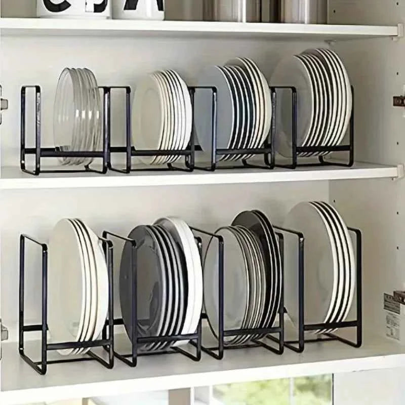 Stainless Steel Kitchen Cabinet and Storage Shelf Vertical Cookings Utensil Holder Organizer Plates Bowls Cups Home Accessories