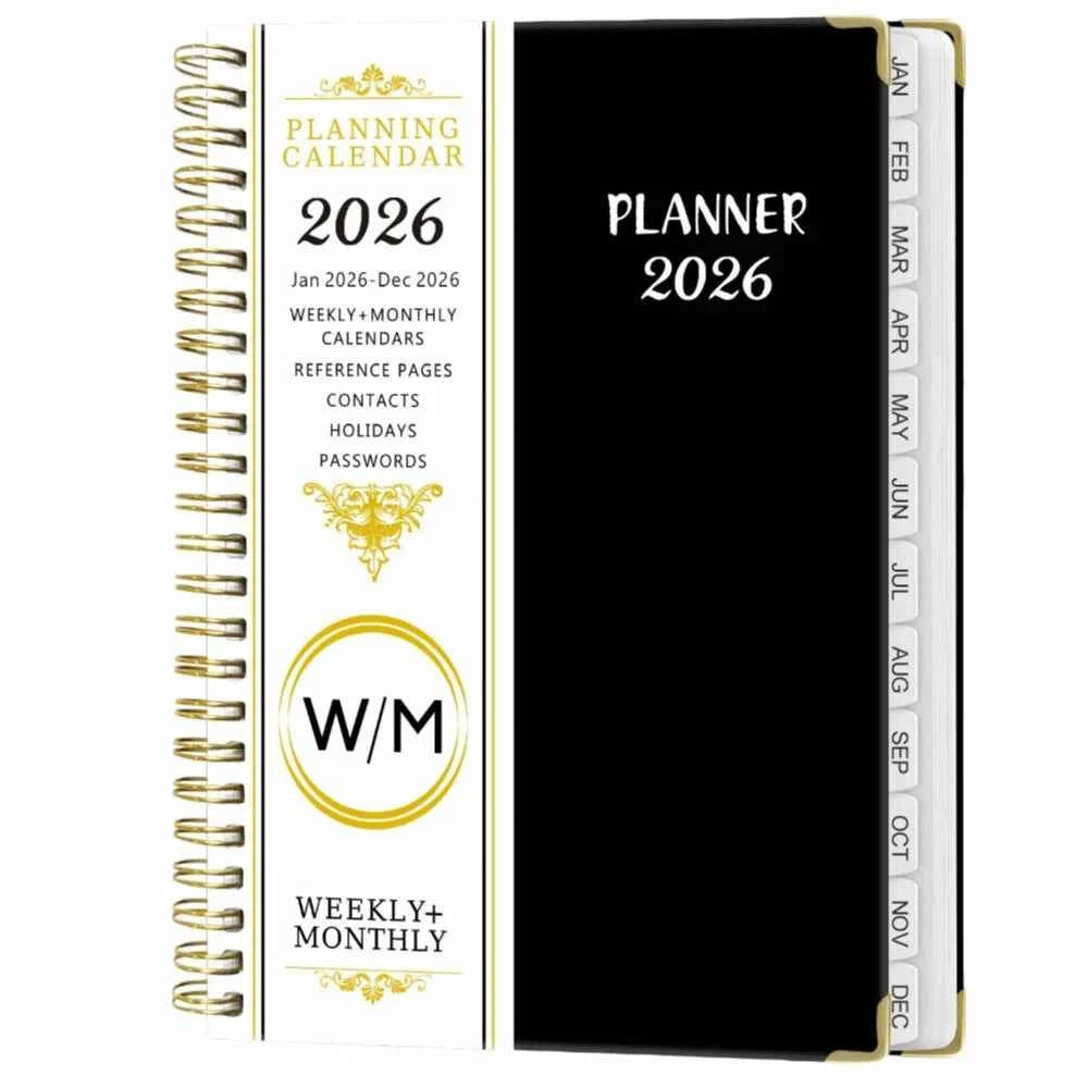 Yearly Schedule 2026 Planner Notebook Spiral Binding 365 Days Diary Office Work Planner 71 Sheet/142 Pages Plan Schedule