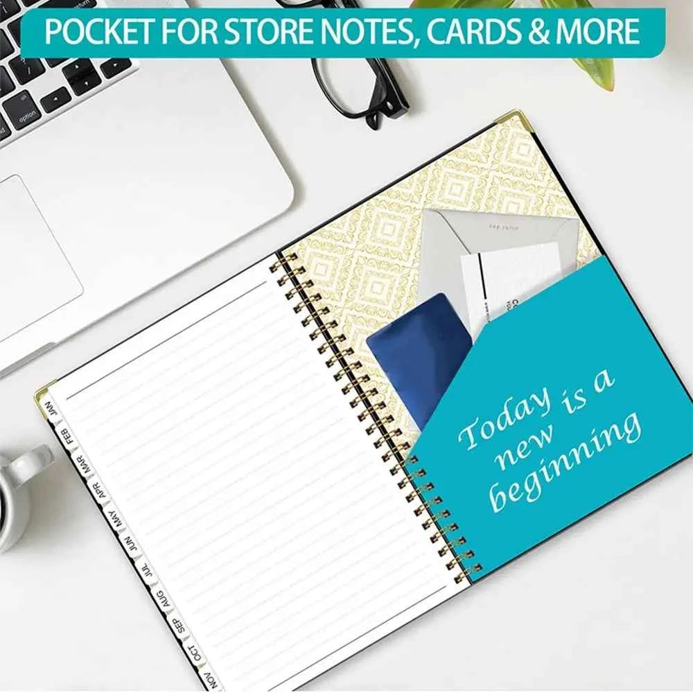 Yearly Schedule 2026 Planner Notebook Spiral Binding 365 Days Diary Office Work Planner 71 Sheet/142 Pages Plan Schedule