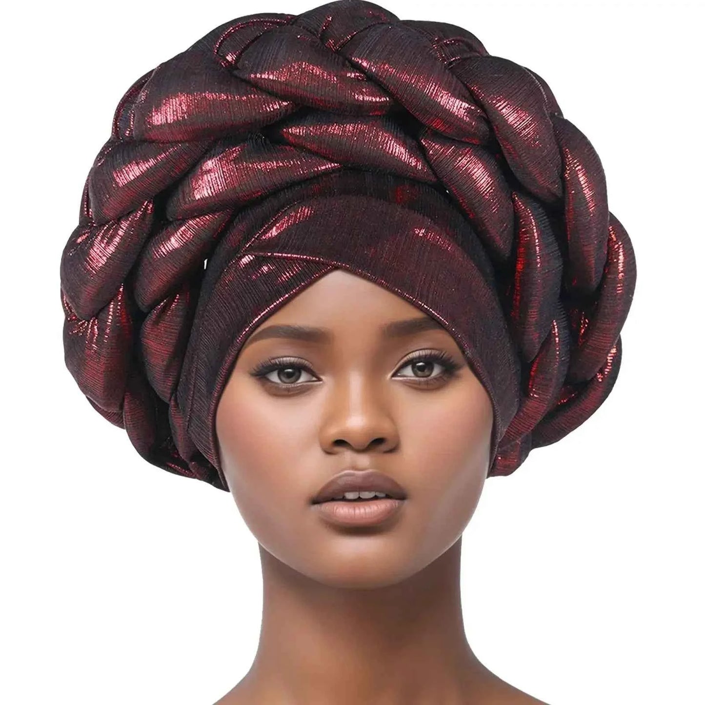 Head Scarf Headwraps for Women 2025 Muslim Fashion Solid Color Caps African Headtie Turbans for Women Hijab Caps