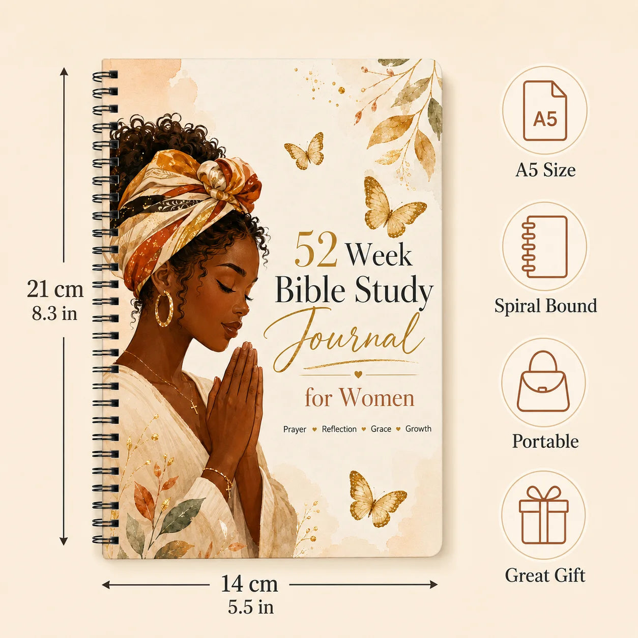Women’s Faith Reflection Journal A5 – 52-Week Prayer & Scripture Study