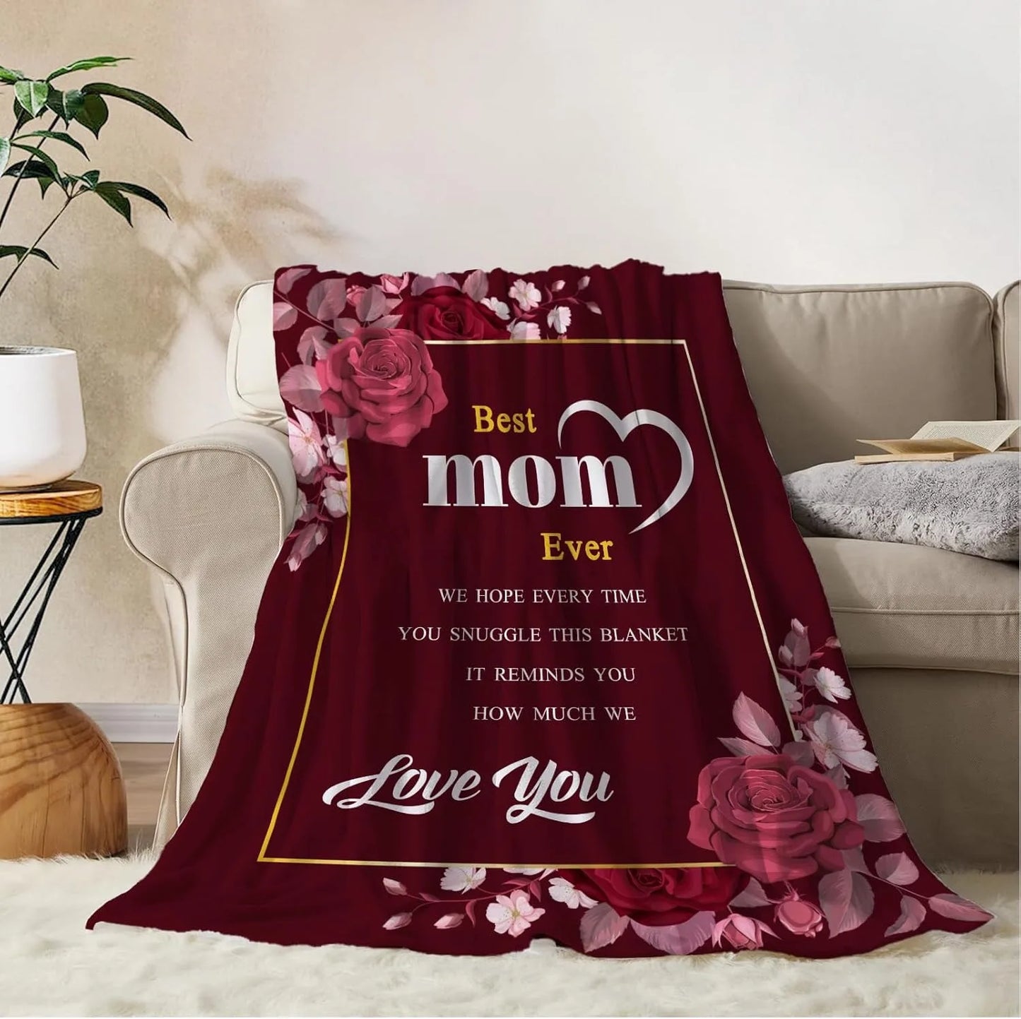 Best Mom Ever Blanket – “Remember I Love You Mum” Gift for Mom