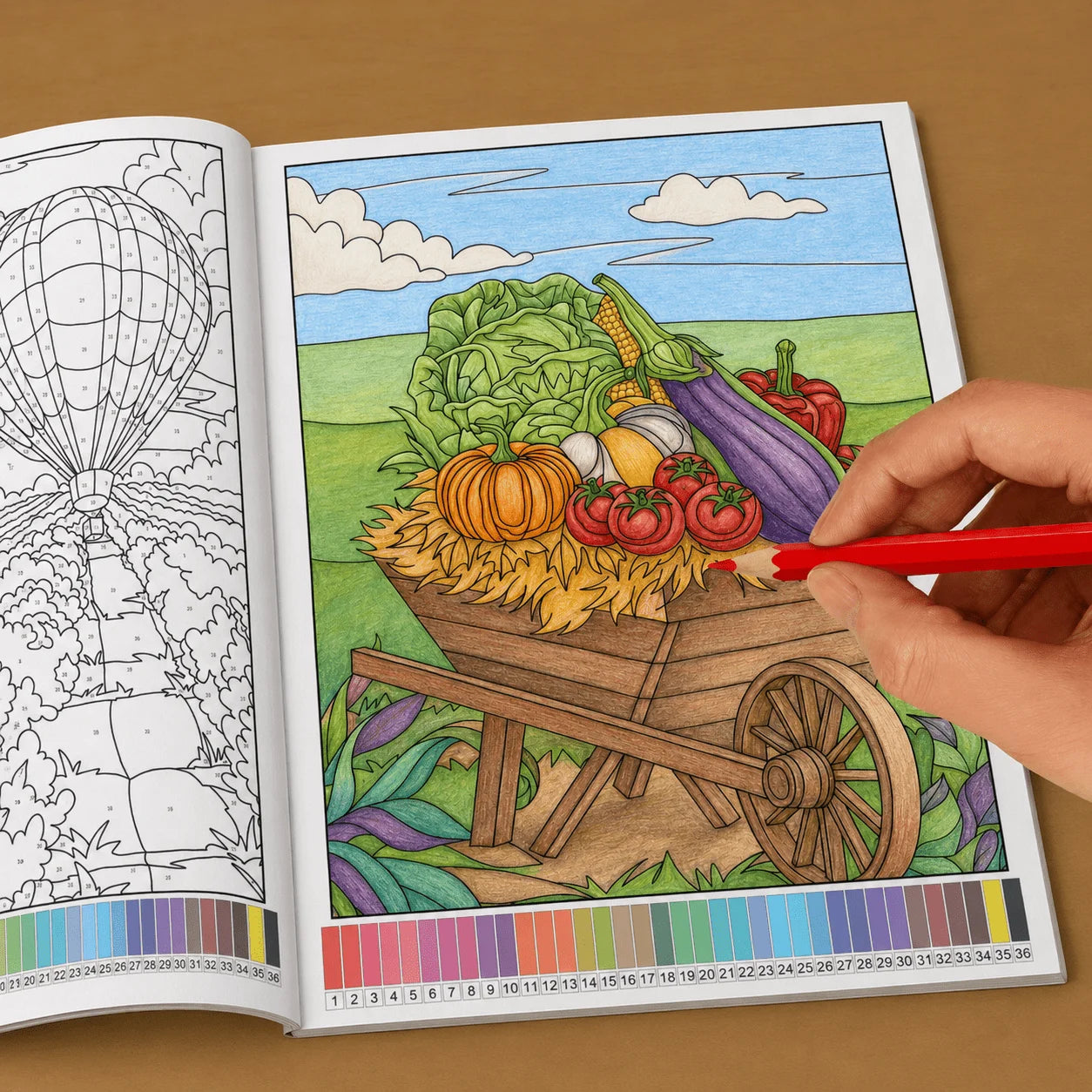 32-Page Color by Number Book for Adults – Mandala, Flower & Animal Coloring