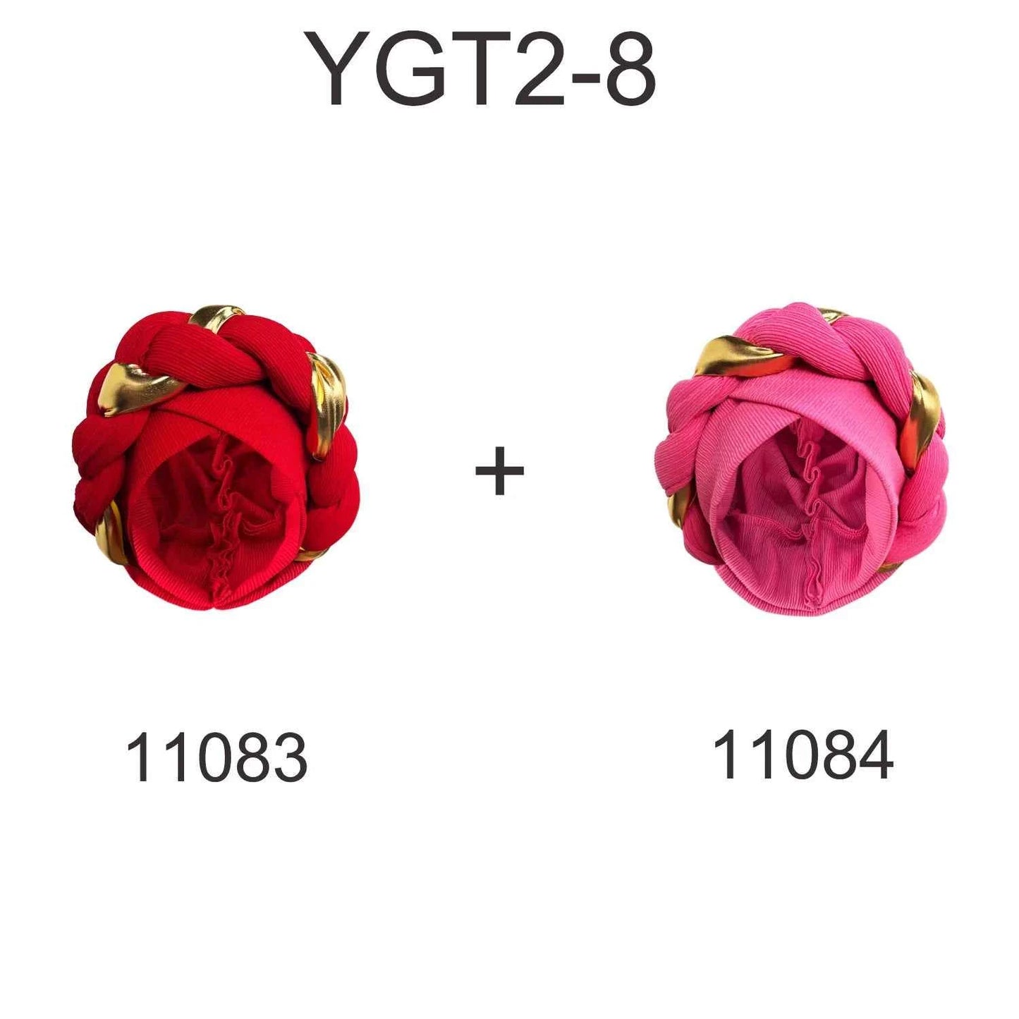 2Pcs Set African Headtie Big Braid Turban Cap For Women Nigeria Female Wraps Lady Fashion Headgear Turbante Mujer