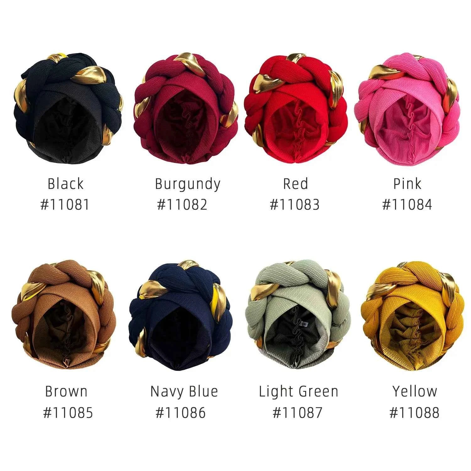 2Pcs Set African Headtie Big Braid Turban Cap For Women Nigeria Female Wraps Lady Fashion Headgear Turbante Mujer