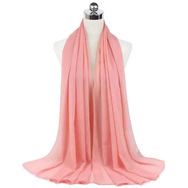 Women Muslim Chiffon Hijab Shawls Scarf Modal Cotton Jersey Hijabs Plain Soft For Woman Muslim Voile Head Wraps 70*180cm Islamic