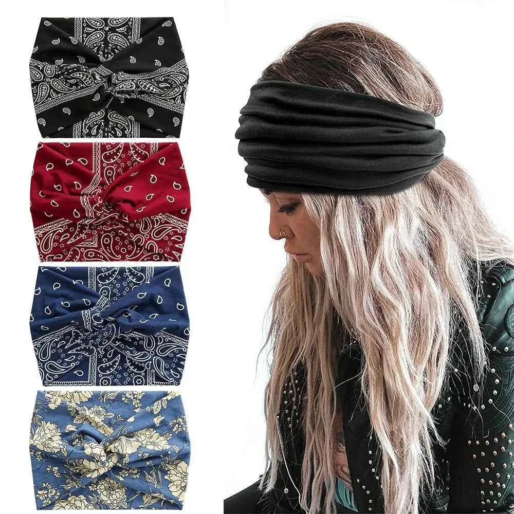 Extra Large Turban Workout Headband Wide Headbands for Women Fashion Yoga Hair Bands Boho Twisted Thick Hair Accessories