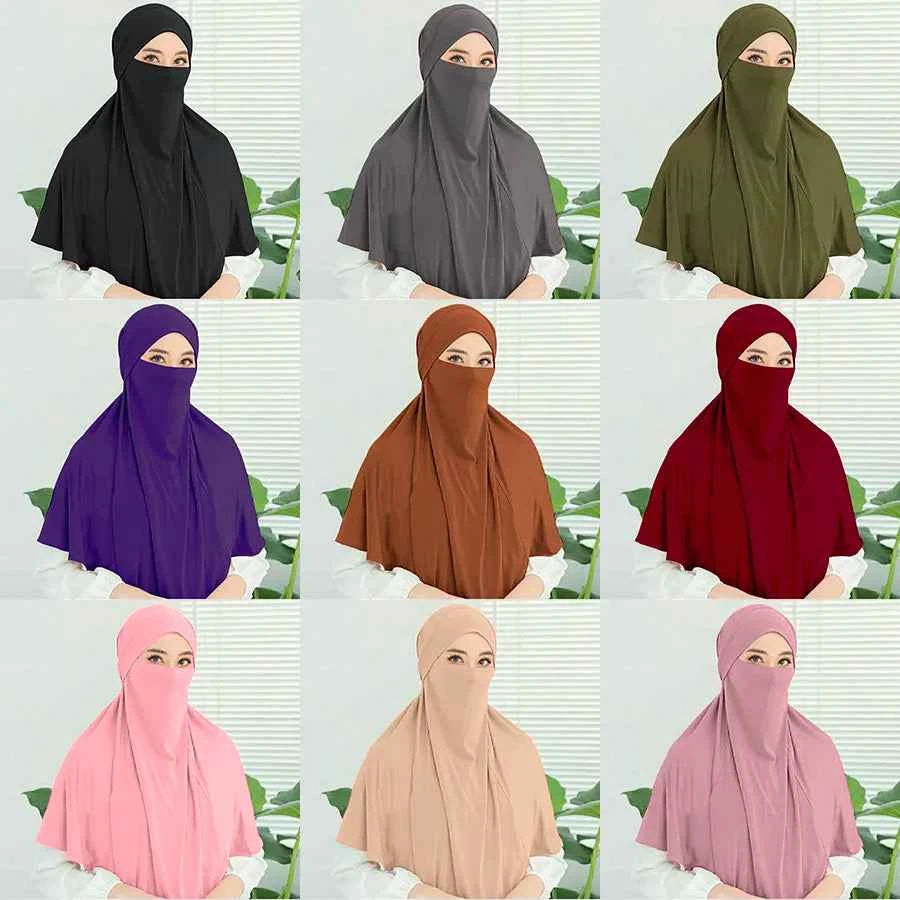 Plain Large Size Headband Muslim Hijab Women Instant Turban Top Quality Islamic Headscarf Ramadan