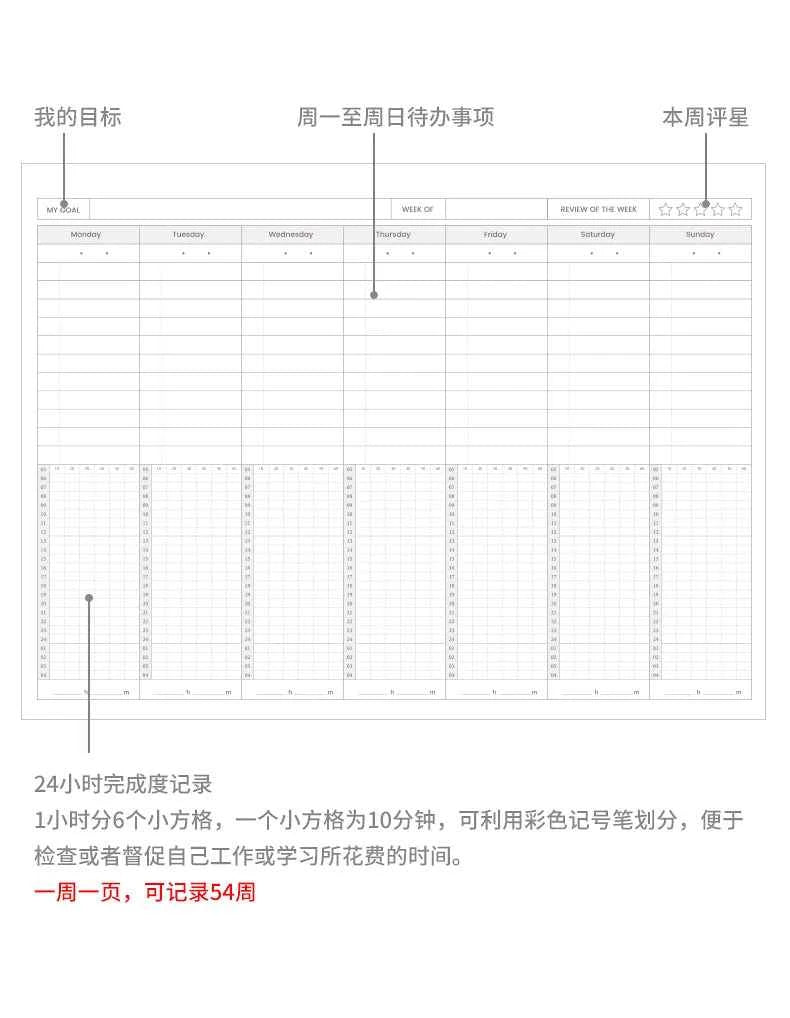 Weekly Planner 52 Weeks Time Tracker For What Matters Most To-do List Weekly Planer Task List Weekly Planners Schedule To Study