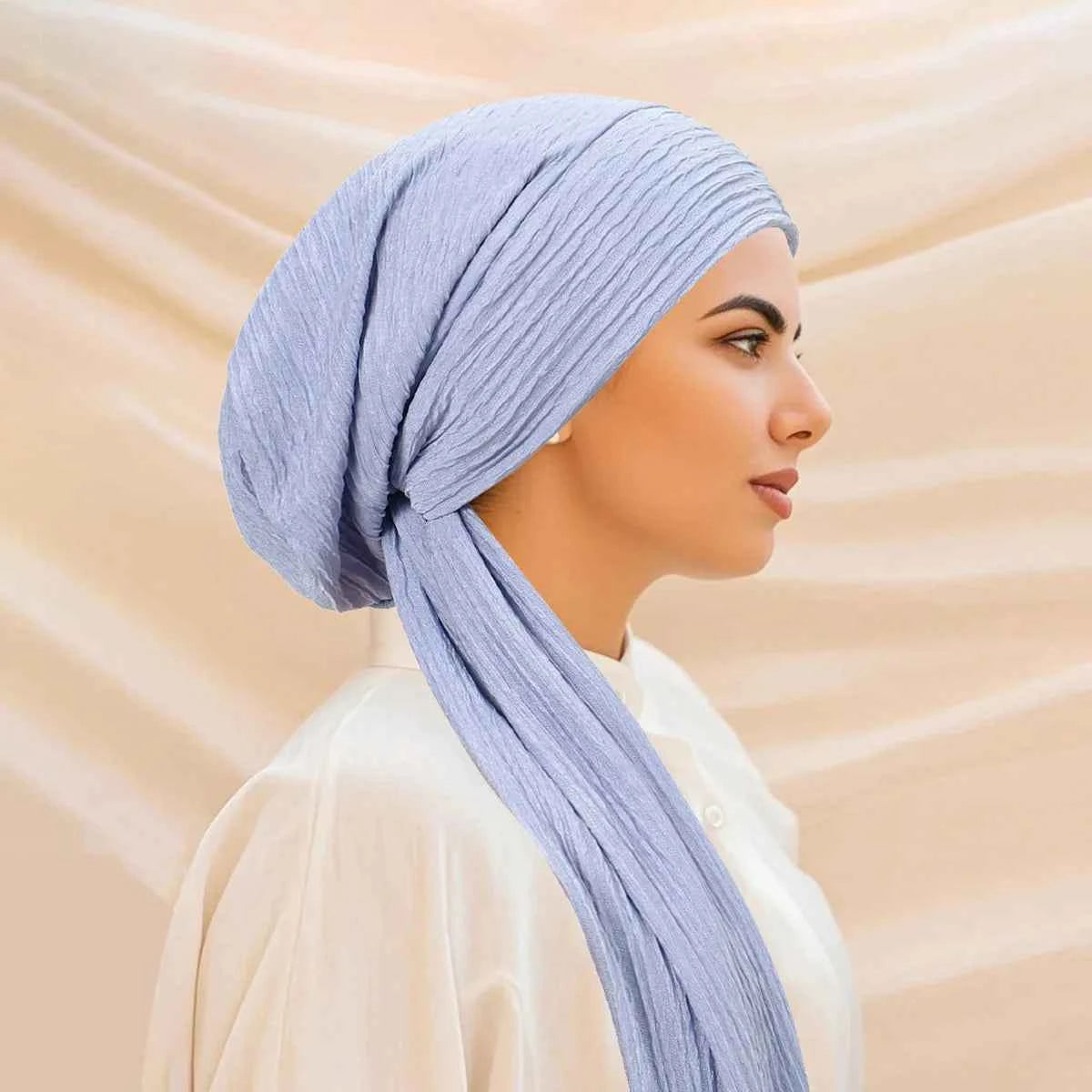 Luxury Spring knot Turban Hat for Women Beanie Chemo Cap Muslim Headscarf Wraps Elegant Women Hair Cover Cap Bandana Headwear