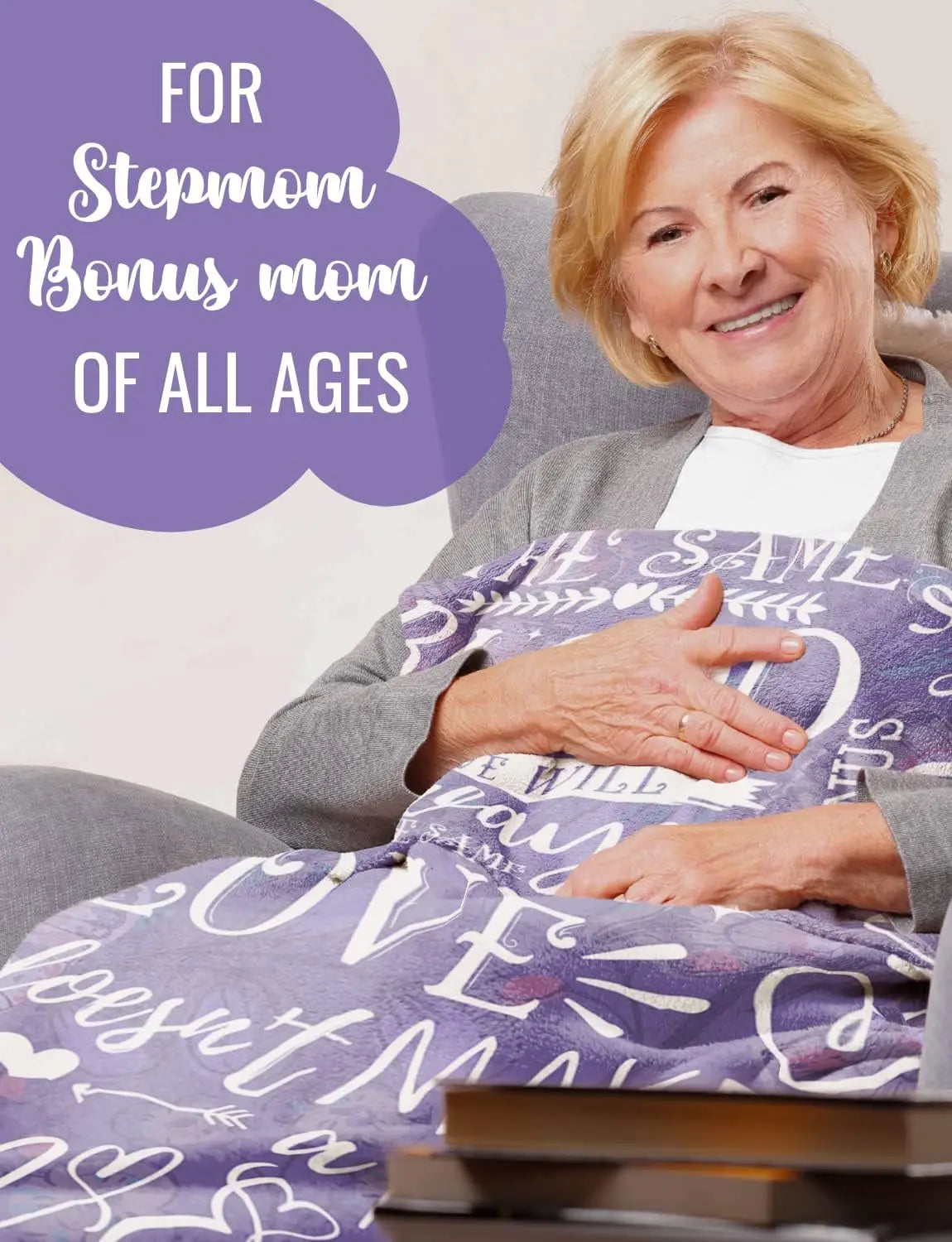 Bonus Mom Stepmom Blanket – Soft Throw Gift for Stepmother