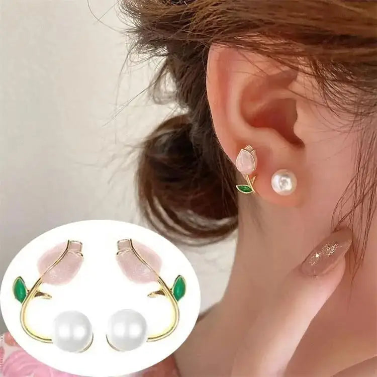Korean Fashion Heart Drop Earrings For Women Jewelry 2025 Trending Creative Women's Earrings Ear Buckle Accessories Pendientes