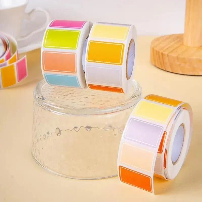 500 Color Coding Labels Stickers – Adhesive Rectangle Labels for Office & School