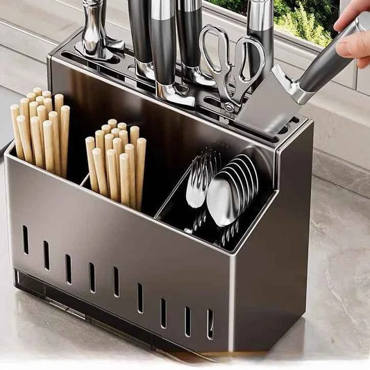 Stainl Steel Cutlery Storage Box Knife Ra Inteated Kitchen Storage Ra Wall Mounted Spoon Buet Chopsti Cage