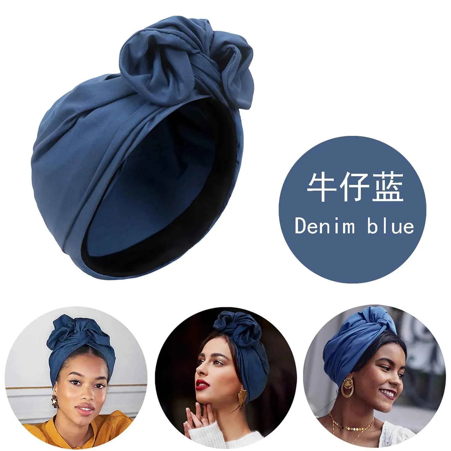 French Retro Women's Turban Cap Ladies Cross Bandana Hat Female Fashion Head Wraps Muslim Headscarf Bonnet