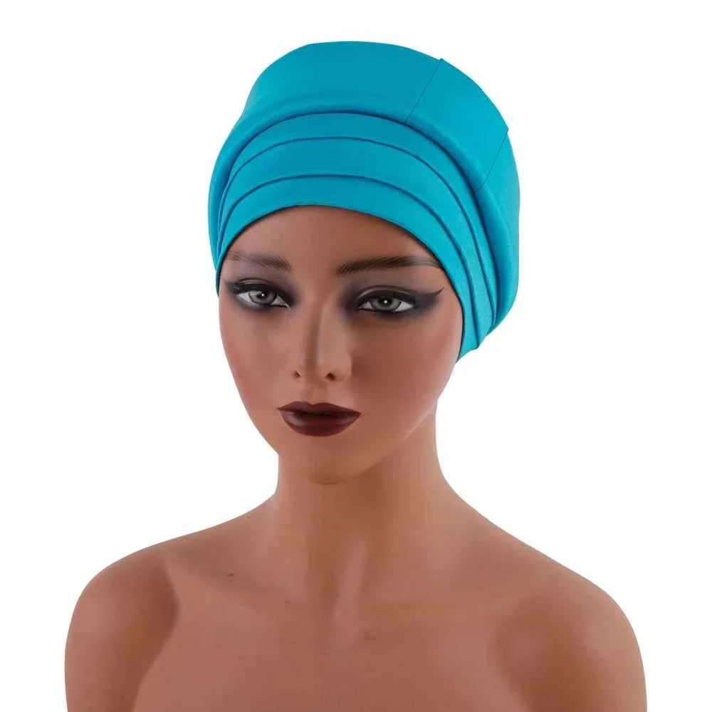 African Female Head Wrap – Raw Silk Turban Cap for Women’s Nigerian & Muslim Headwear