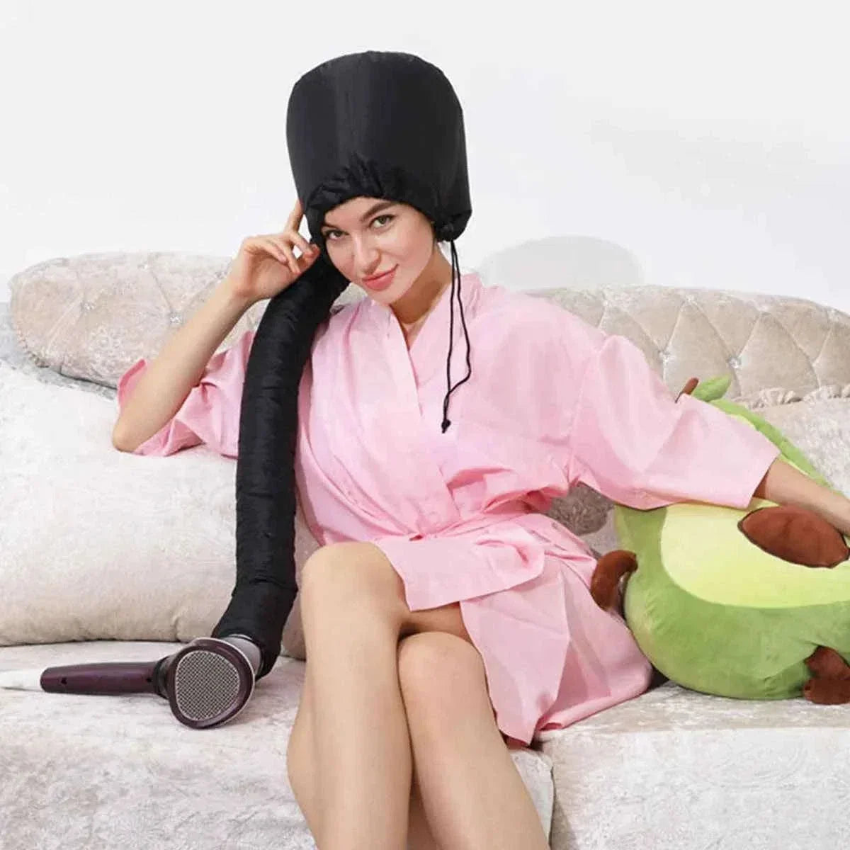 Warm Air Bonnet Cap for Quick Hair Drying And Styling Portable Energy-Saving Suitable for All Hair Types Home Hair Care Accessor