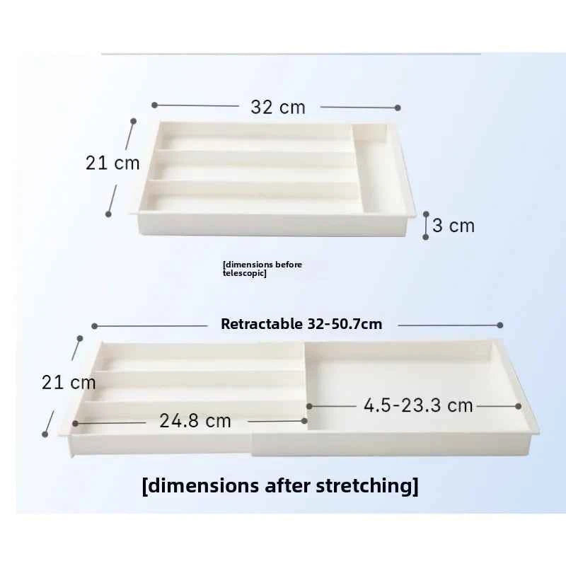 Silverware Drawer Organizer Expandable Cutlery Organizer Utensil Tray for Kitchen Adjustable Flatware Tray Cutlery Holder