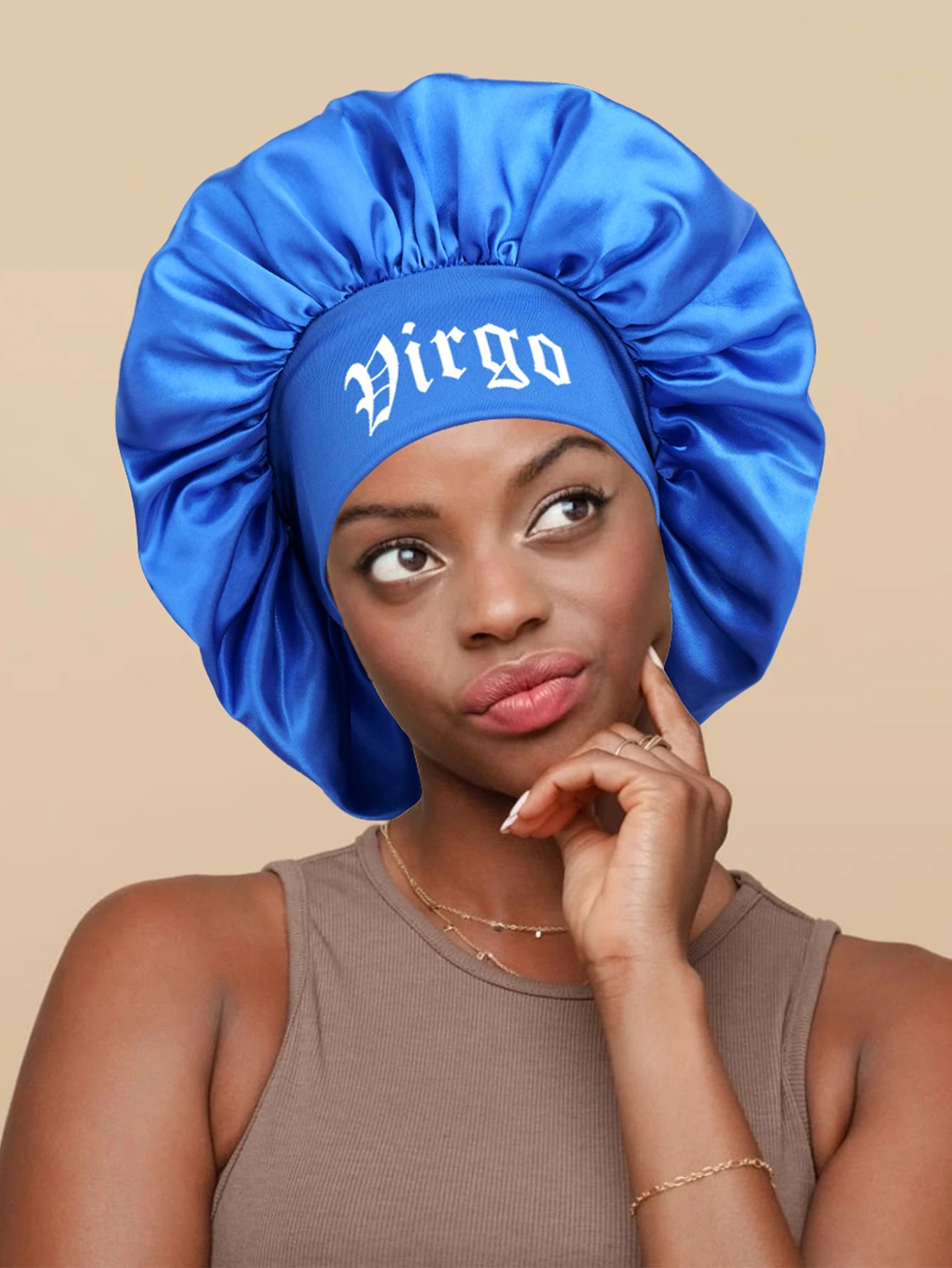 Constellation-Print Satin Sleep Bonnet & Headband-Wide-Band Soft Wrap for Daily Use, Makeup & Skincare|Adjustable Hair Protector - NamafadStore