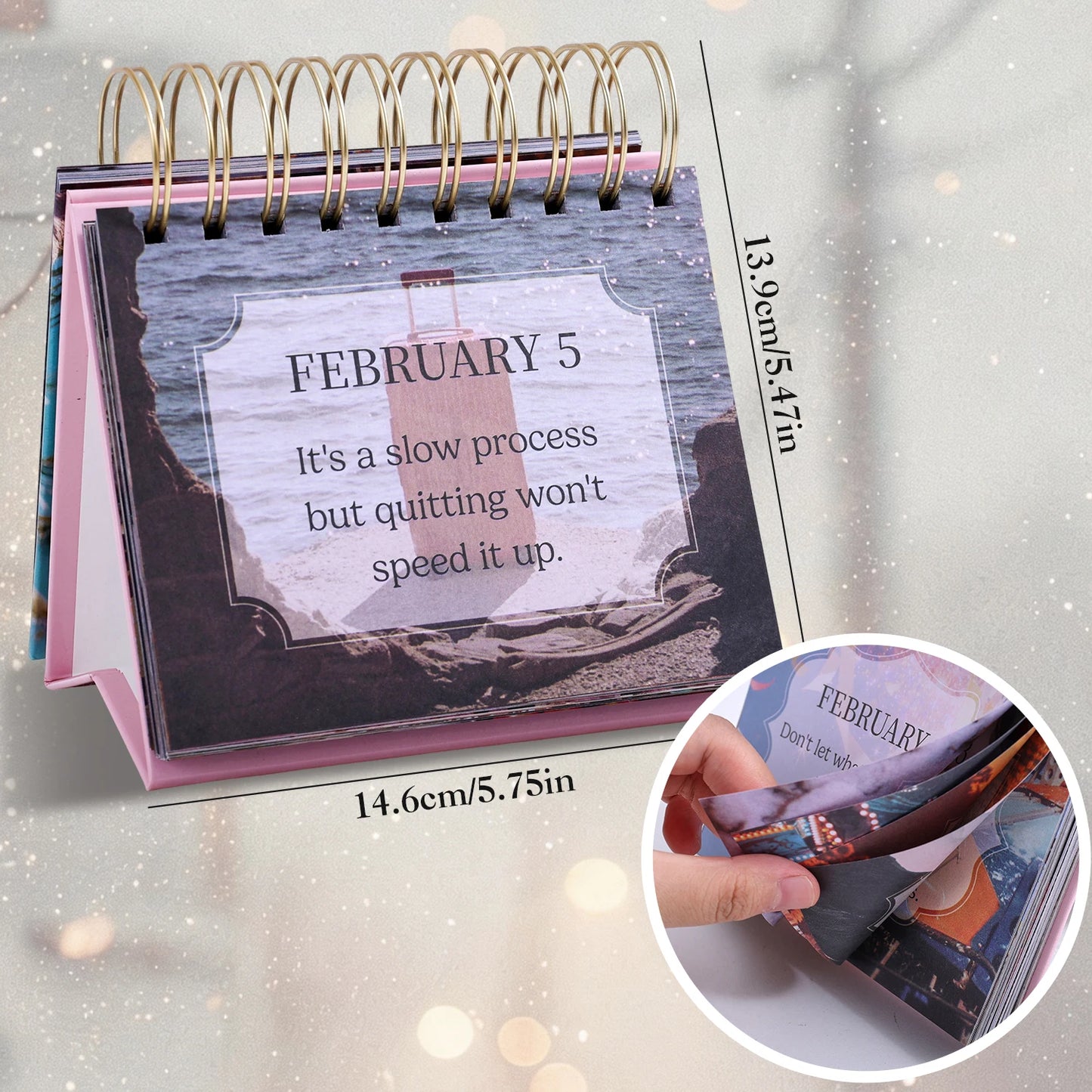 365-Day Positive Affirmations Desk Calendar – Inspirational Daily Flip Calendar