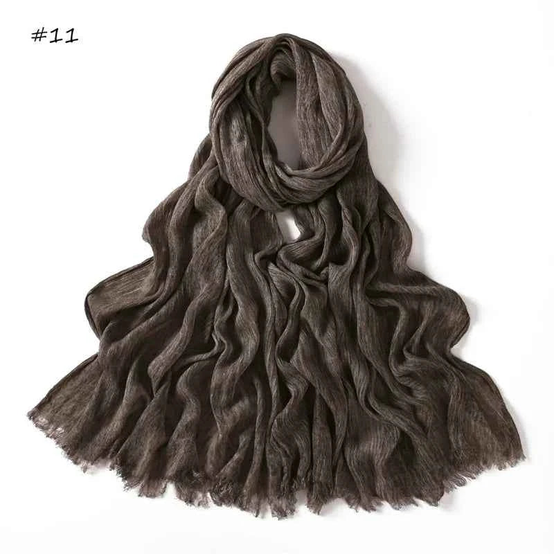 Plain Turbans Tie Dyed Rayon Hijab Scarf Thin Ramadan Ombre Wrap Elastic Shawls High Quality Foulards Muslim Head Snood 180*70Cm