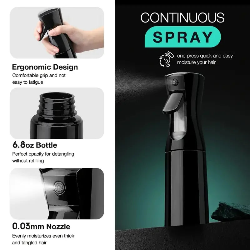 2/3pcs Spray Bottle Hair Growth Essential Oil Applicator Bottle & 1ml Scalp Massage Comb Set Scalp Care Tools for All Hair Types