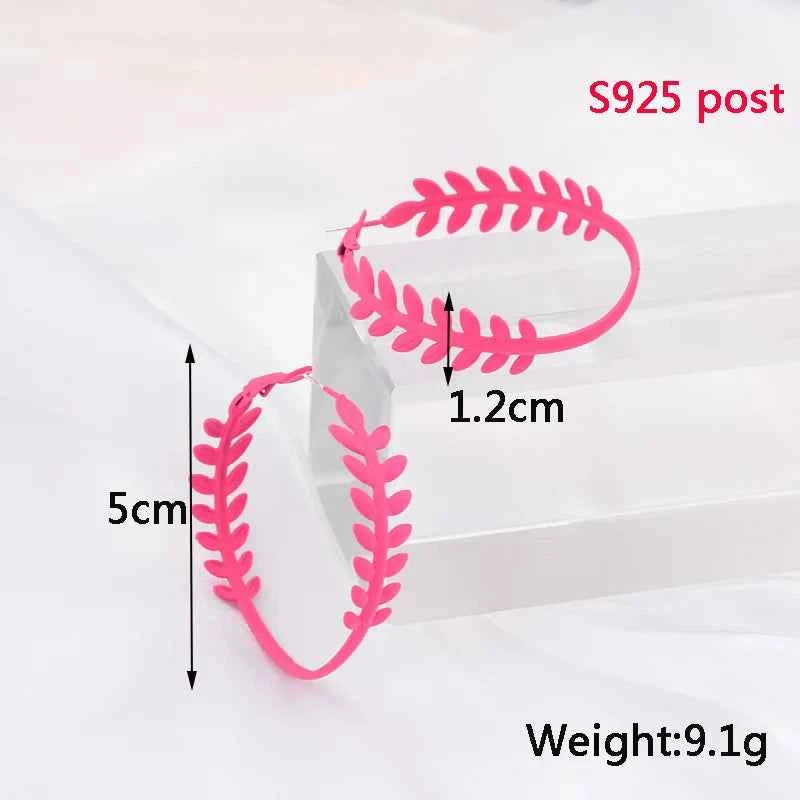 Pink Color Dangle Earrings for Women Korean Fashion Flower Long Hanging Earrings Butterfly Heart Pendants Twist Drop Earrings