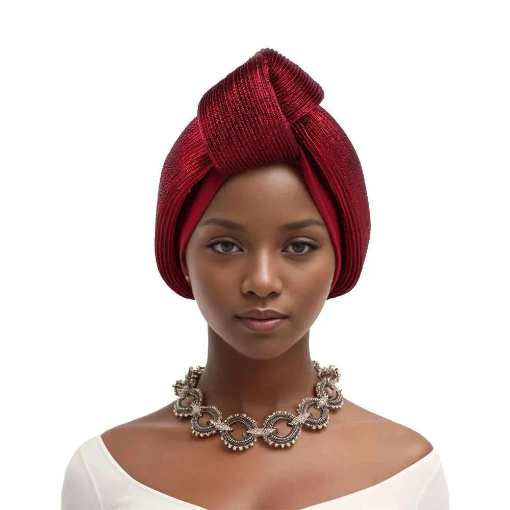 Fashion Women Top Knotted Turban Cap Female Bandana Headscarf Hat African Head Wraps Wedding Party Lady Headwear Bonnet