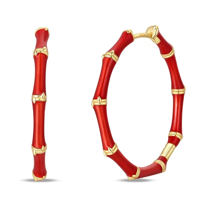 romantic 925 Sterling Silver Strawberry Rose Cherry Apple Wine Glass Red Earrings Colorful And Exquisite Niche Gifts