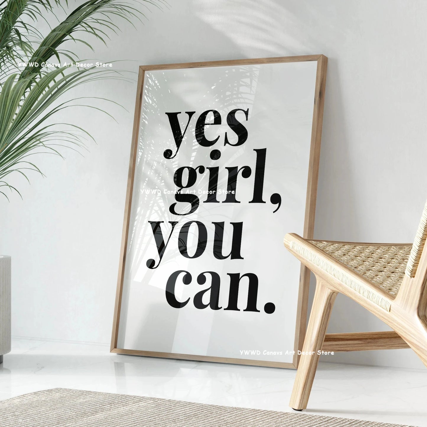 Yes, Girls, You Can Be Sure That Canvas Posters Take Care Groovy Typography Pink Aesthetics Wall Art Printing Modern Home Decor