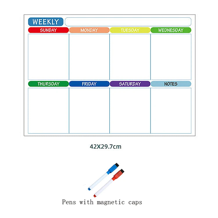 Magnetic Fridge Calendar – Monthly & Weekly Dry Erase Planner Whiteboard