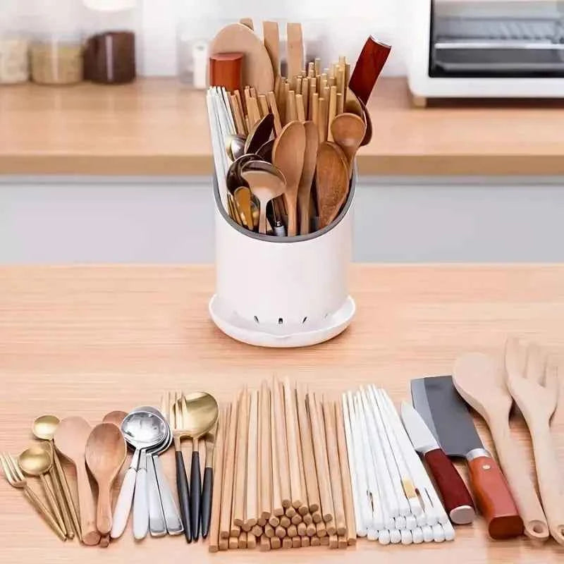 1pc Cutlery Storage Holder Plastic Drainer Drain Containers Drying Rack Tableware Table Knife Spoon Fork Container Kitchen Tool