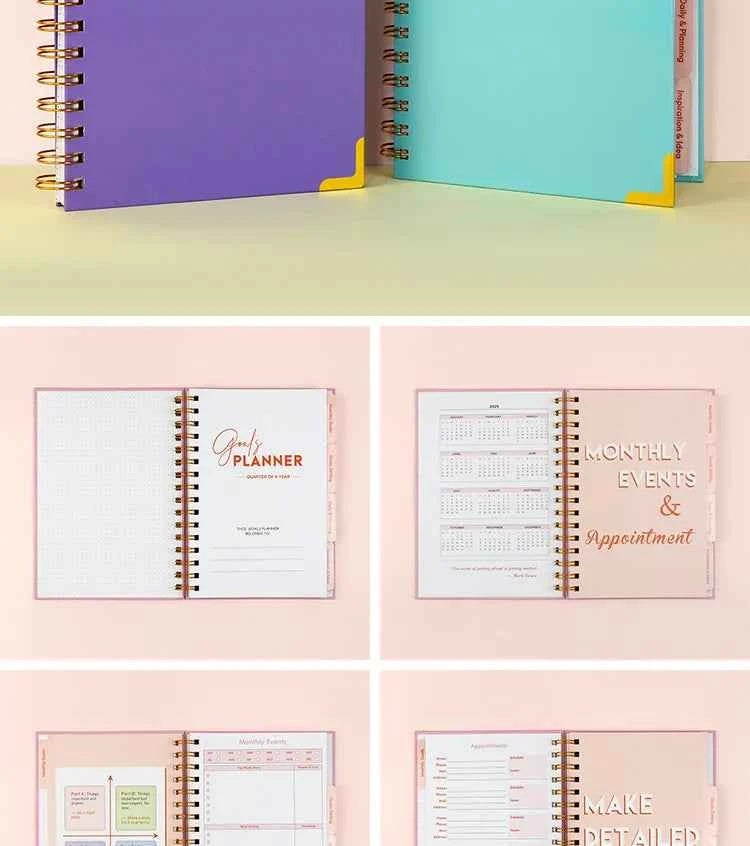 Trend Hot Simple 2026 Schedule This Planner Notebook Coil This English Version of The Weekly Plan This Goal Plan